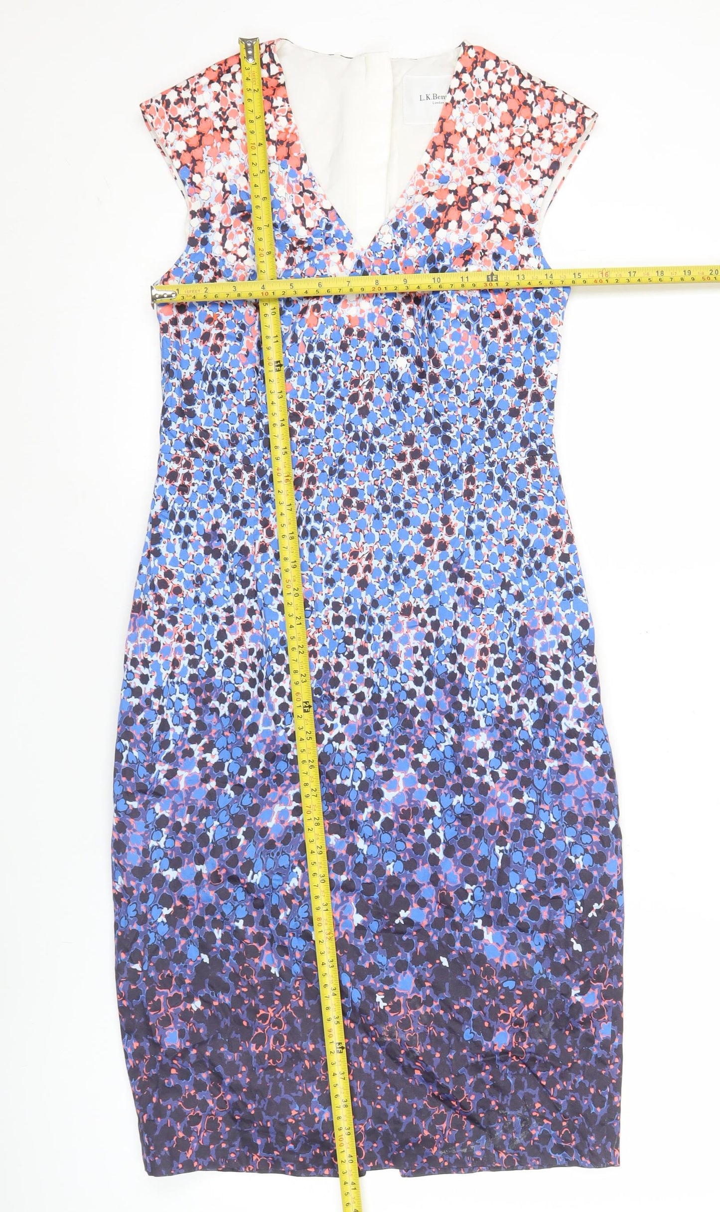 L.K. Bennett Women’s Multicoloured Floral Sheath Dress Size 12