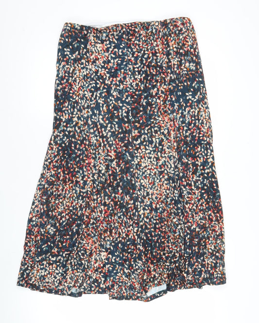 David Nieper Womens Multicoloured Floral A-Line Skirt Size 14