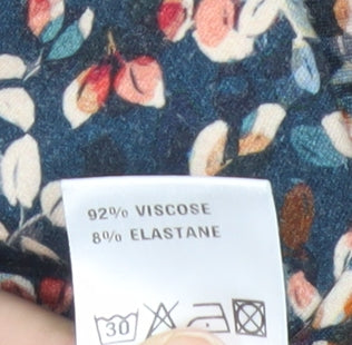 David Nieper Womens Multicoloured Floral A-Line Skirt Size 14