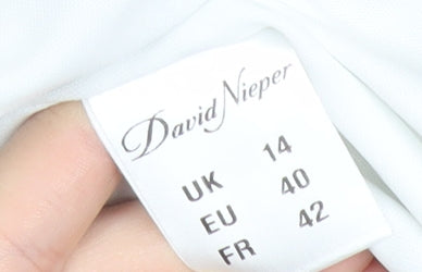 David Nieper Womens Multicoloured Floral A-Line Skirt Size 14