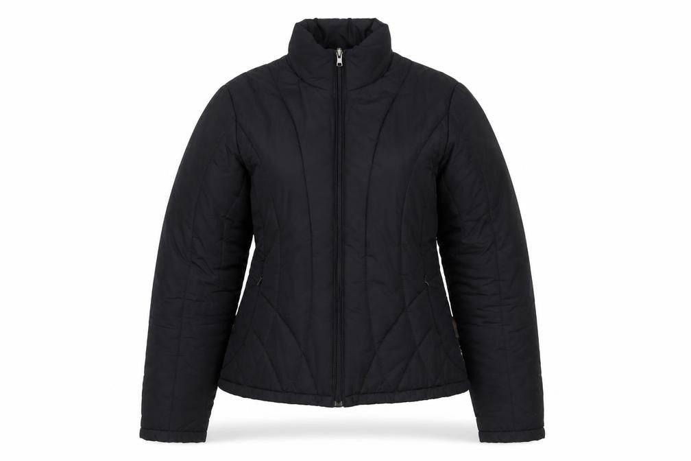 Marks & Spencer Women Black Puffer Jacket S Polyester Quilted Zip