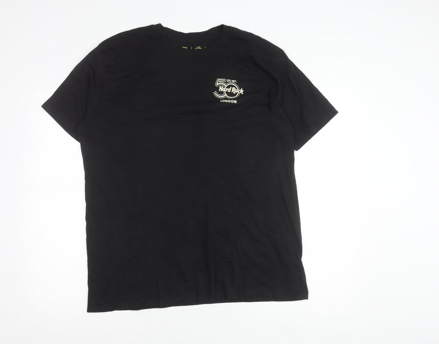 Hard Rock Men’s Black XL 50th Anniversary London Graphic T-Shirt