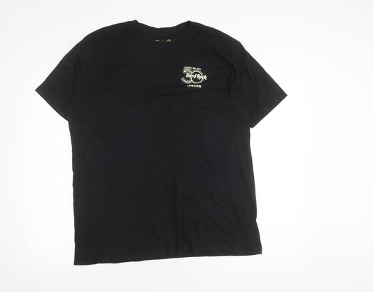 Hard Rock Men’s Black XL 50th Anniversary London Graphic T-Shirt