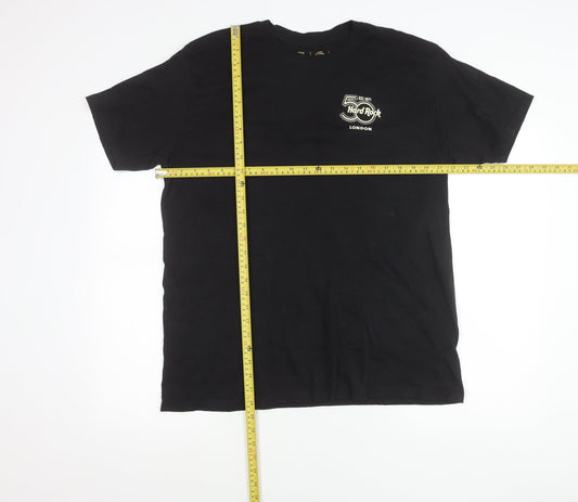 Hard Rock Men’s Black XL 50th Anniversary London Graphic T-Shirt