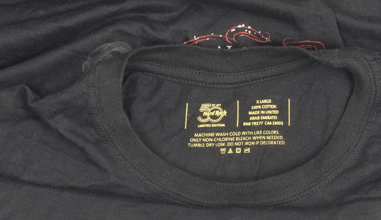 Hard Rock Men’s Black XL 50th Anniversary London Graphic T-Shirt