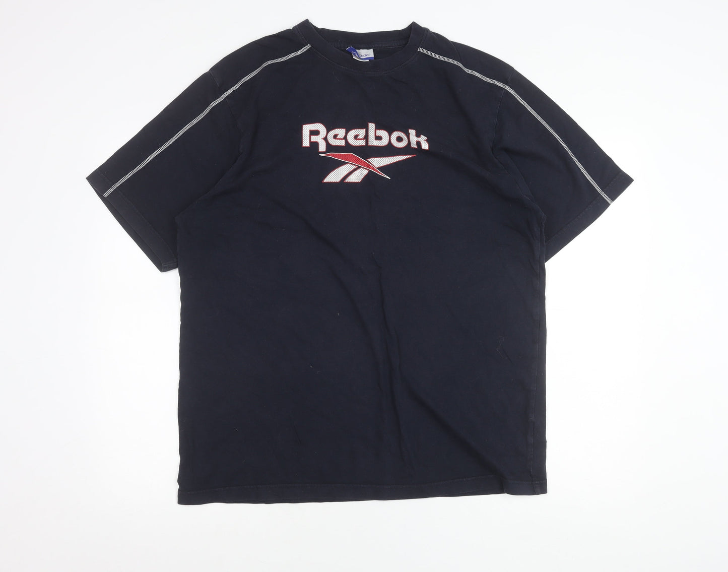 Reebok Men’s Black XL Vintage Sports Logo Graphic T-Shirt