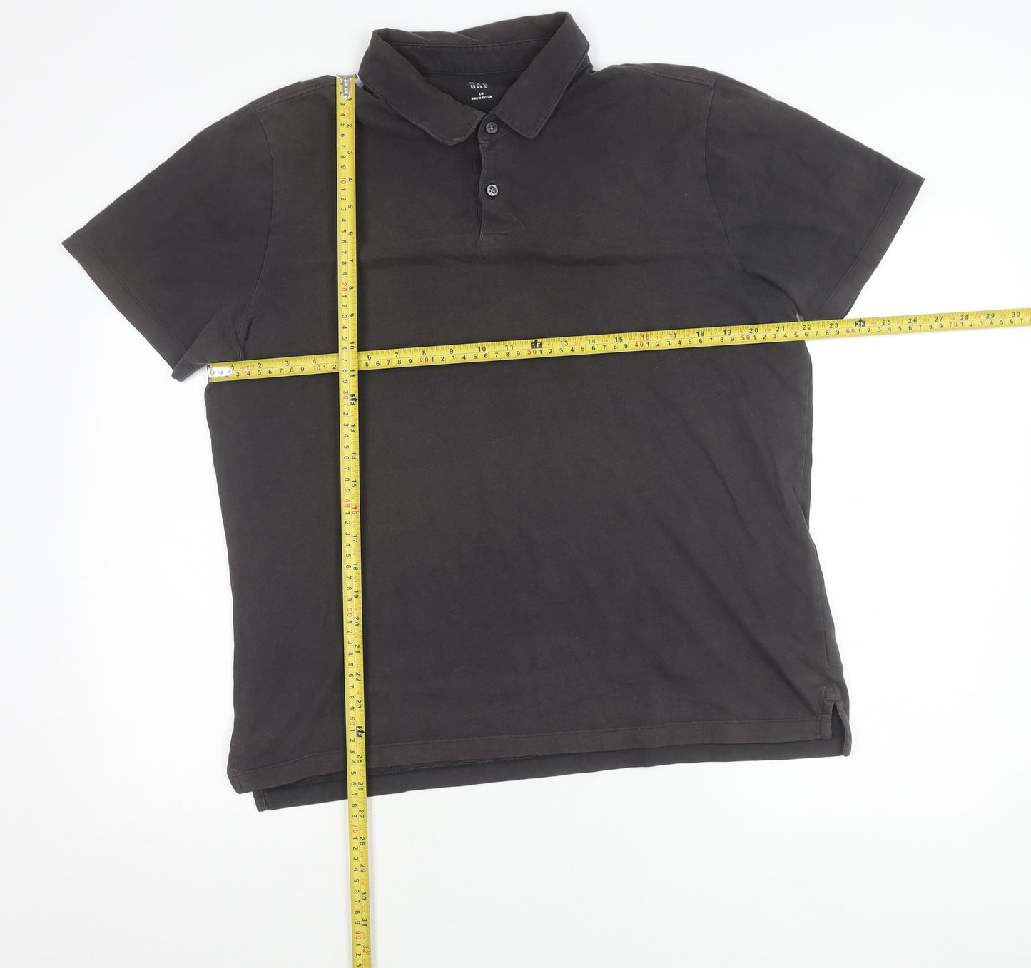 GAP Men’s Black Polo Shirt L Cotton Short Sleeve Casual