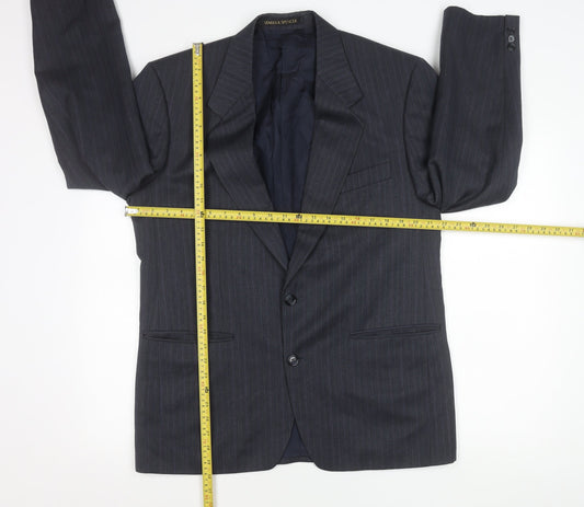 Marks and Spencer Men’s Blue Pinstripe Suit Jacket 40 Chest