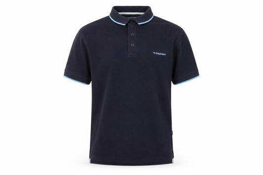 Diadora Men’s Blue Cotton Polo Shirt Size L Regular Fit