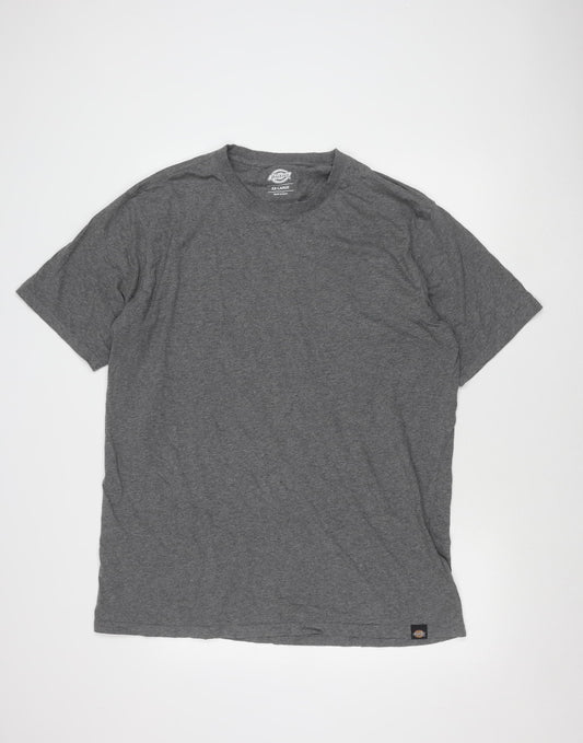 Dickies Men’s Grey 2XL Regular Fit Crew Neck Cotton T-Shirt