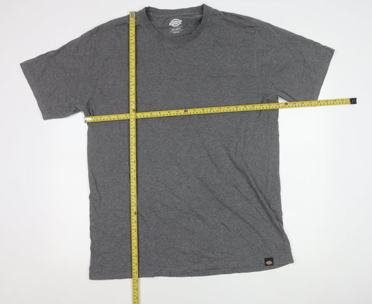Dickies Men’s Grey 2XL Regular Fit Crew Neck Cotton T-Shirt