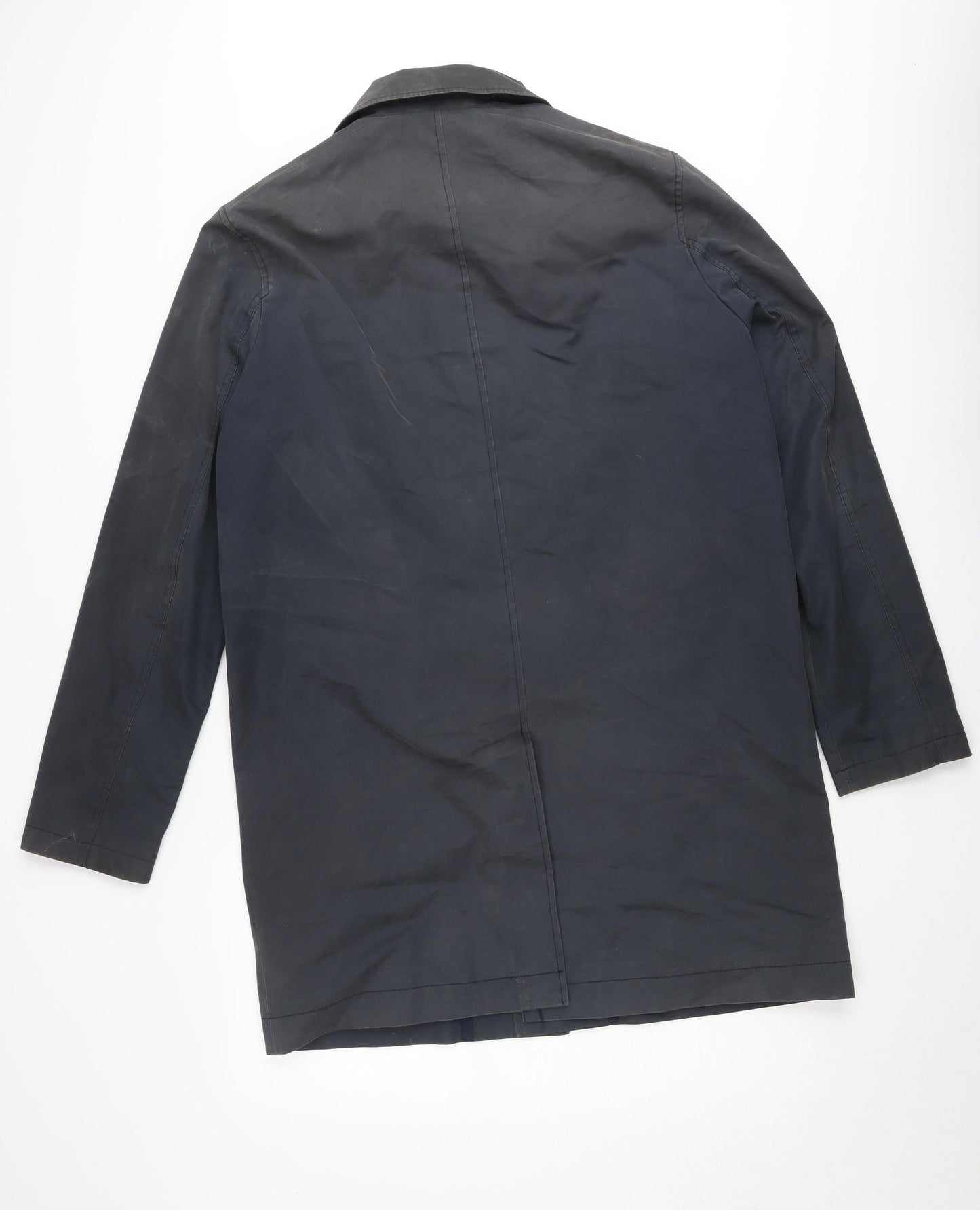 Jack Wills Mens Black Cotton Mid-Length Overcoat Size L 42in
