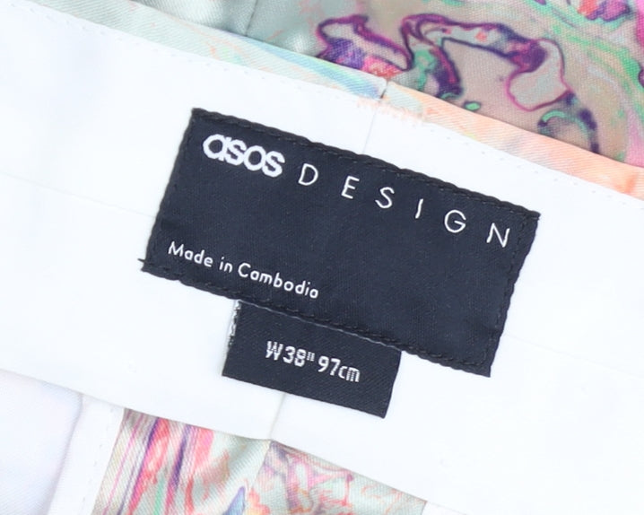 ASOS DESIGN Womens Multicoloured Size 20 High Rise Chino Shorts