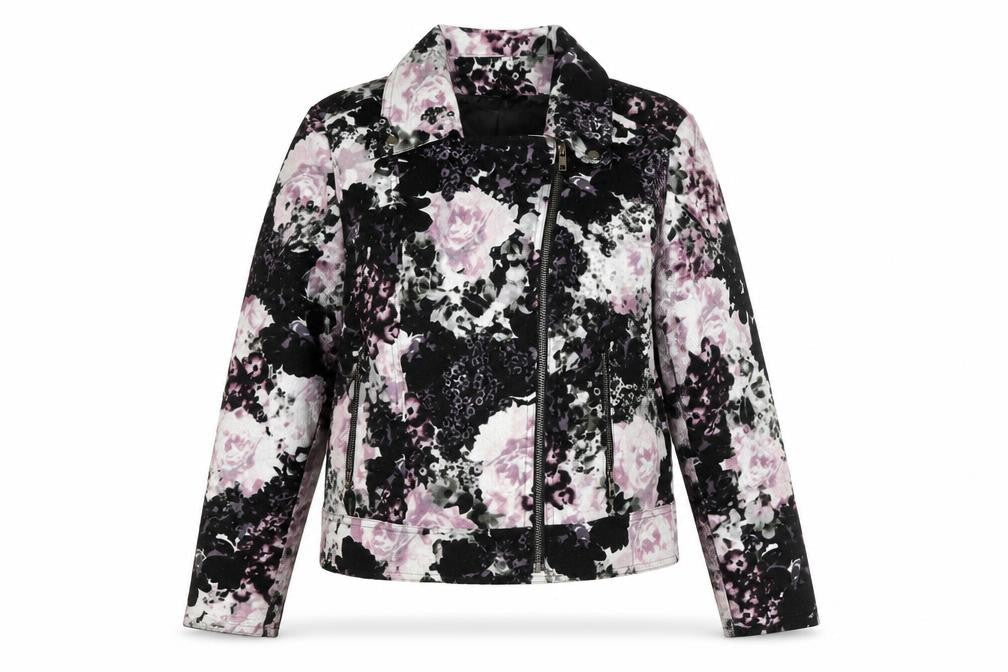 Kaliko Womens Multicoloured Floral Biker Jacket Size 14