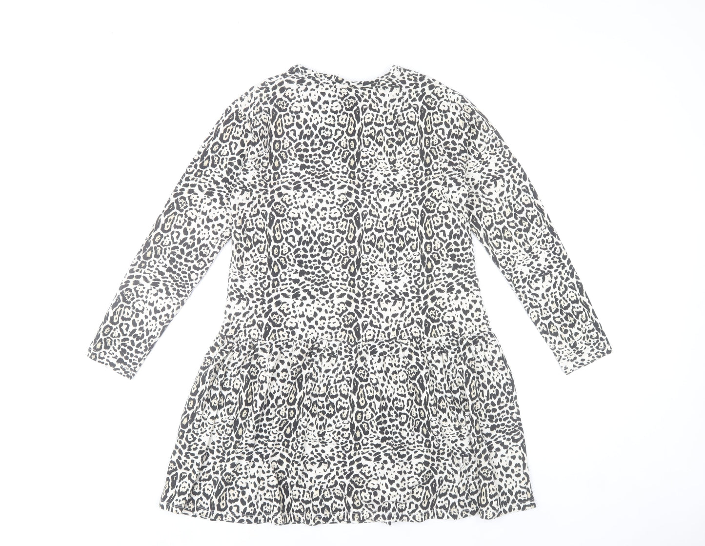 Roberto Cavalli Women’s XS Animal Print Shift Dress Long Sleeve