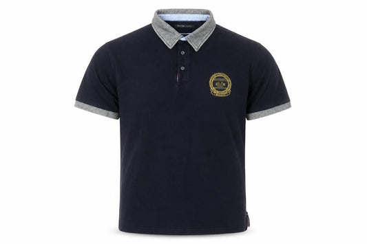 Selected Homme Men's Navy Blue XL Polo Shirt Short Sleeve Cotton