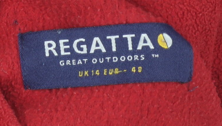 Regatta Womens Red Fleece Jacket UK 14 Full Zip Outdoor Coat