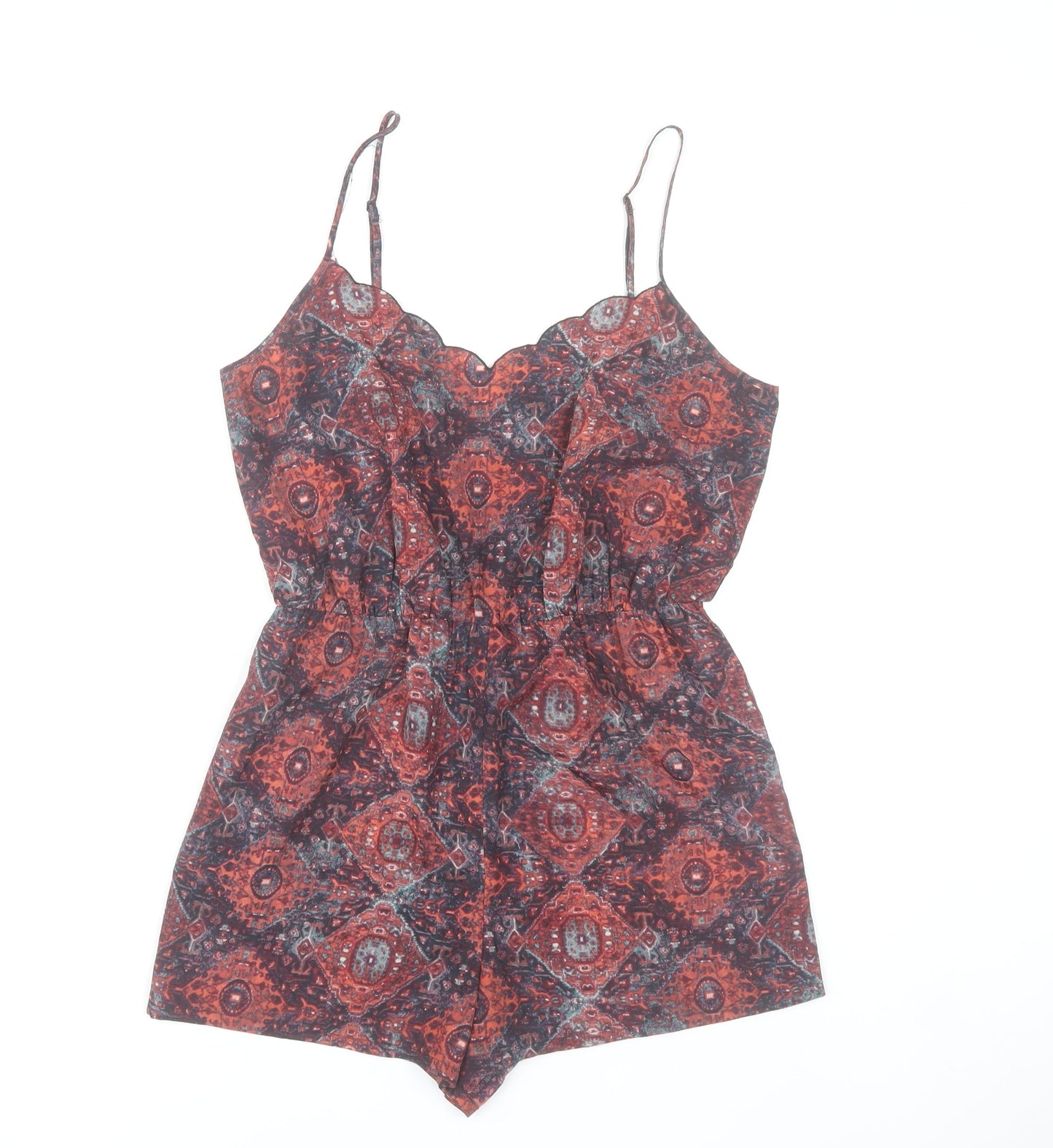 Sparkle & Fade Womens Multicoloured Bohemian Playsuit Size S Polyester