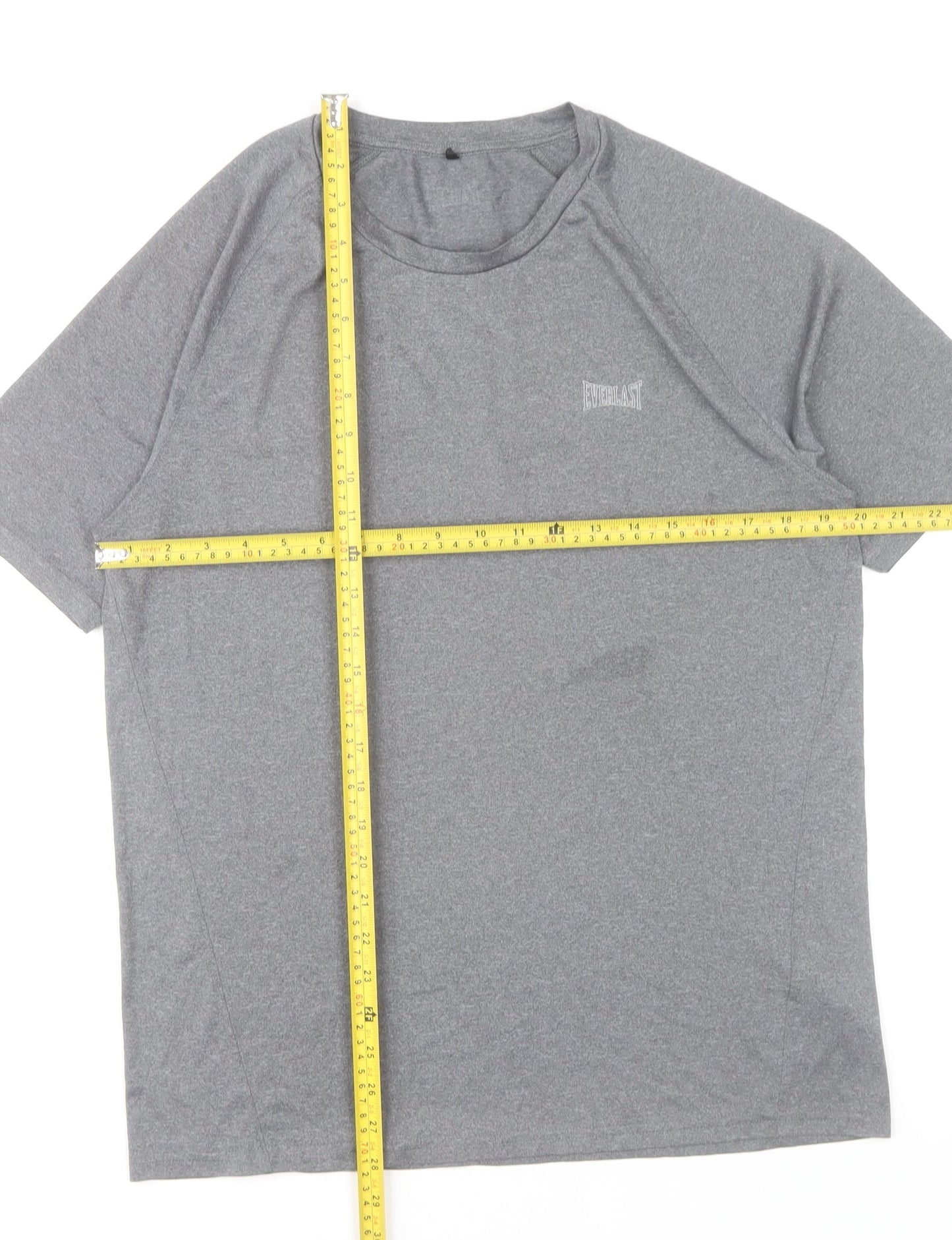 Everlast Mens Grey L Regular Fit Polyester Gym Training T-Shirt