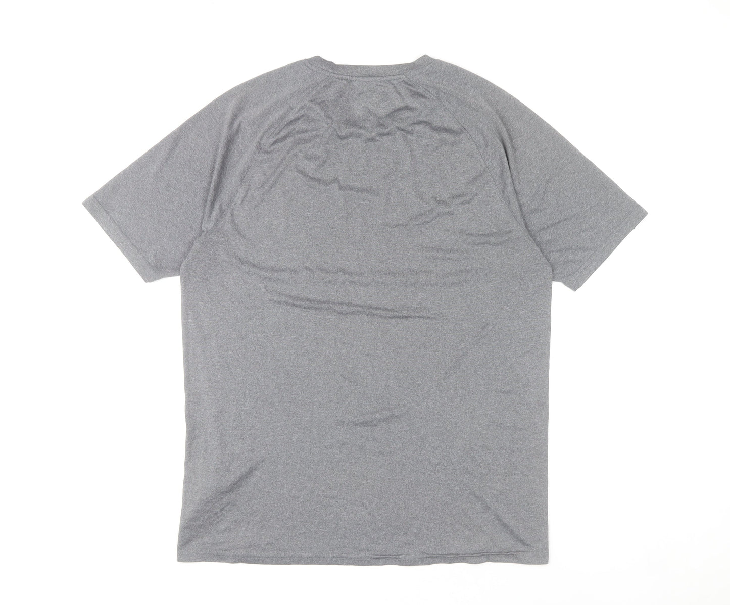 Everlast Mens Grey L Regular Fit Polyester Gym Training T-Shirt