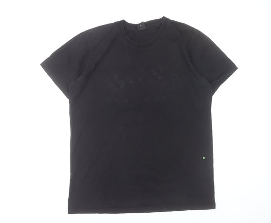 Hugo Boss Men’s Black XL Crew Neck Short Sleeve Cotton T-Shirt
