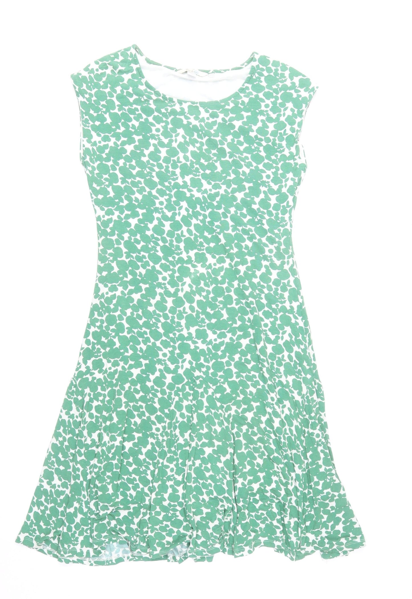 Boden Women’s Green Floral A-Line Knee Length Dress Size 10