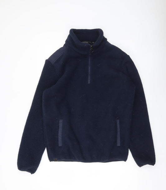 Regatta Men’s Blue Fleece Pullover Sweatshirt High Neck Size M