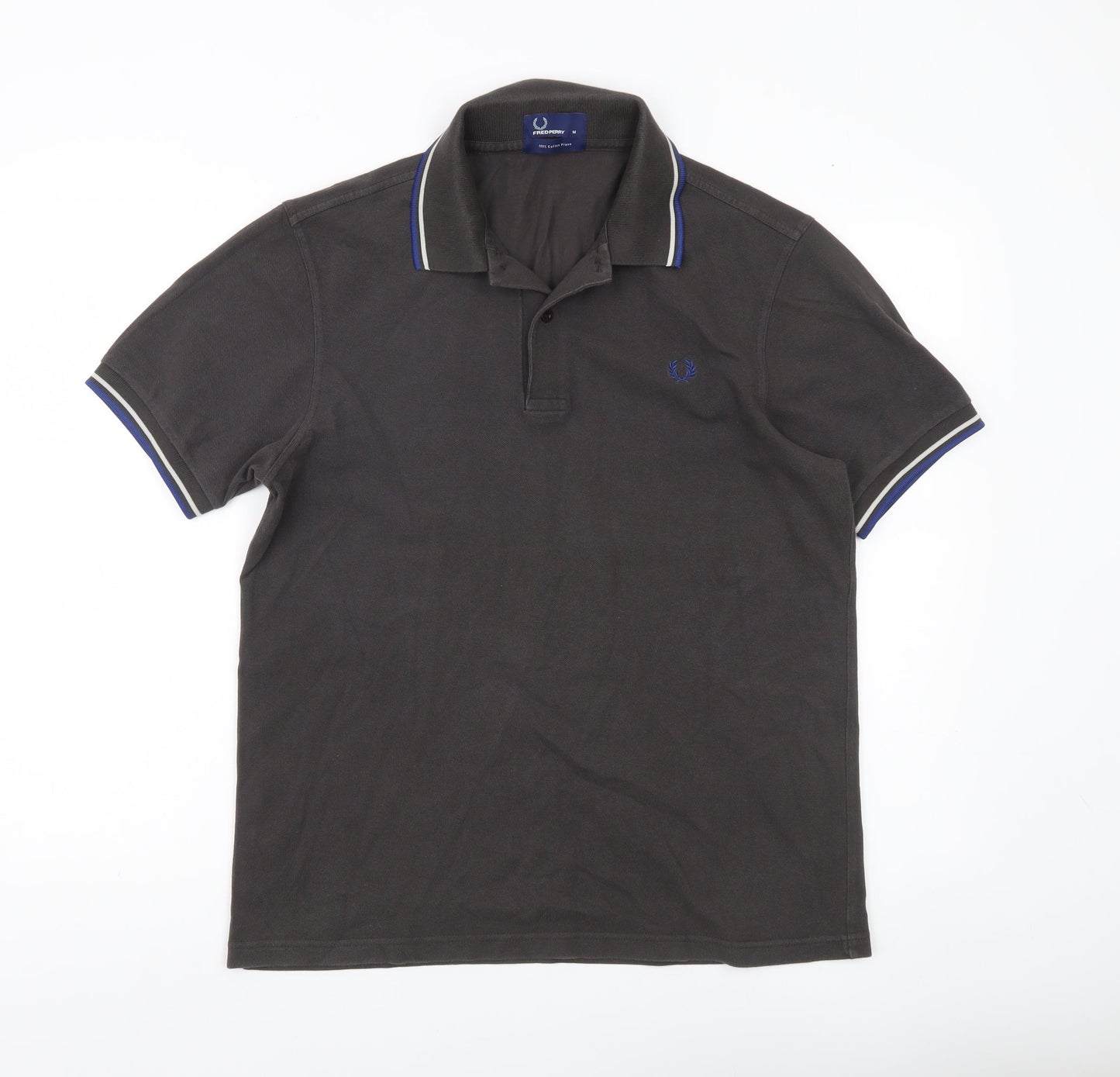 Fred Perry Men's Grey Polo Shirt M Cotton Classic Casual