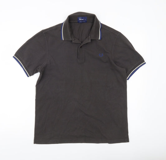 Fred Perry Men's Grey Polo Shirt M Cotton Classic Casual