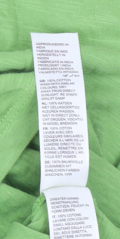 FatFace Womens Green Tank Top Size 10 Organic Cotton Casual