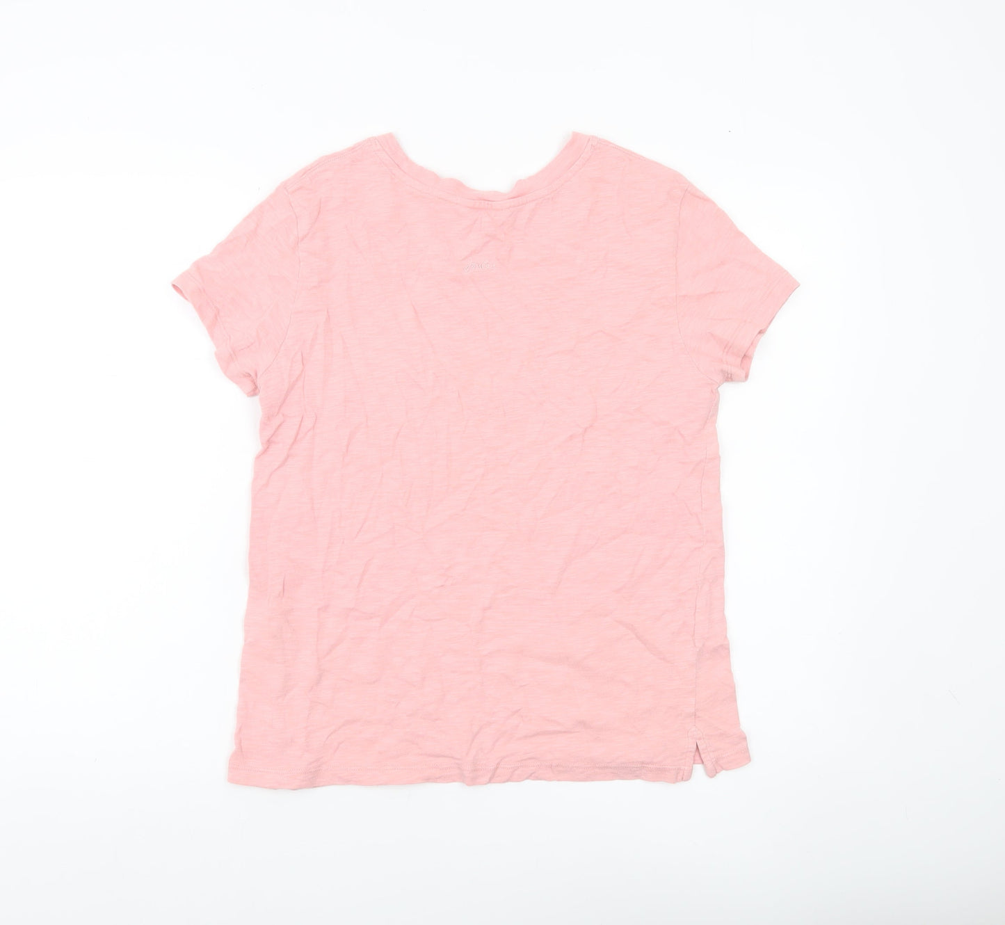 Joules Womens Pink Cotton Crew Neck Short Sleeve T-Shirt UK 8
