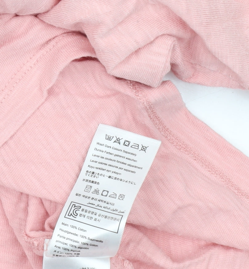 Joules Womens Pink Cotton Crew Neck Short Sleeve T-Shirt UK 8