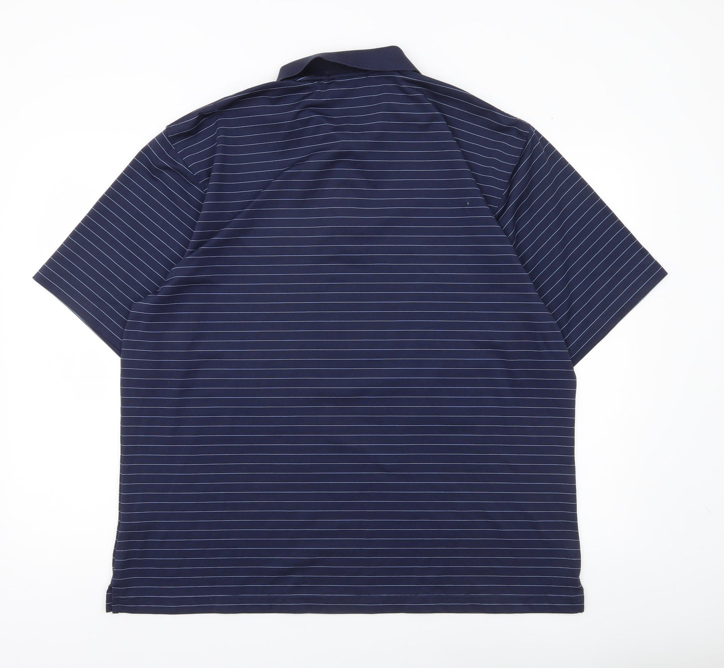 Oceanico Men’s Blue Striped 2XL Golf Polo Shirt Polyester