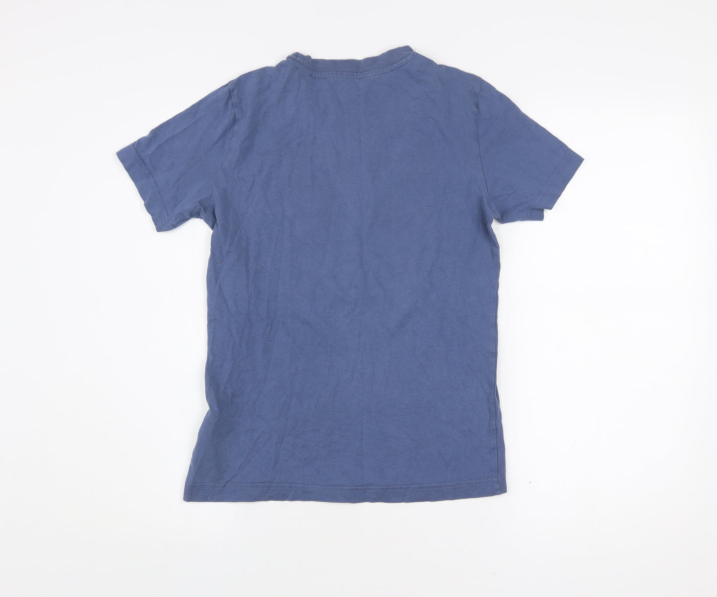 Adidas Boys Blue Graphic Logo T-Shirt Short Sleeve Size 10 Years