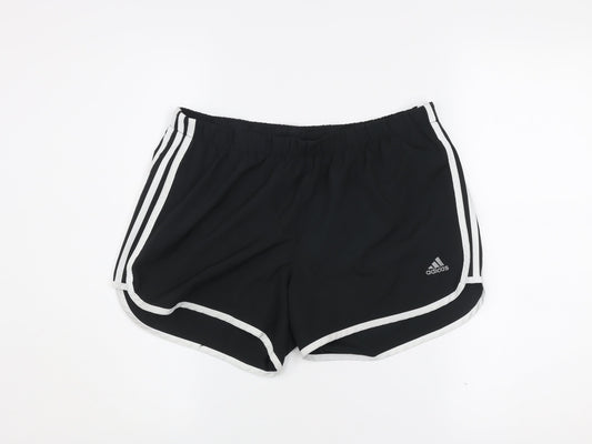 Adidas Women Black M Running Athletic Shorts Climalite 4in