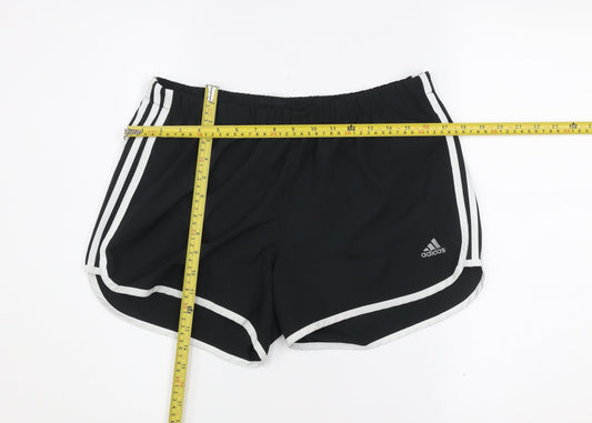Adidas Women Black M Running Athletic Shorts Climalite 4in