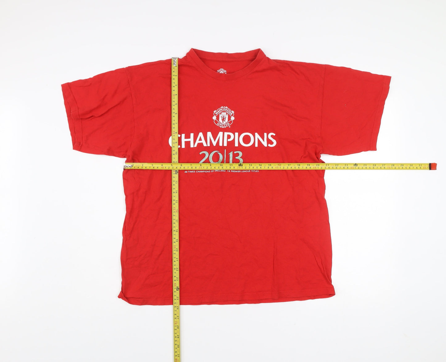 Manchester United Men’s Red L T-Shirt Champions 2013 Cotton