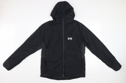 Helly Hansen Mens Black M Outdoor Hooded Puffer Jacket Odin Series