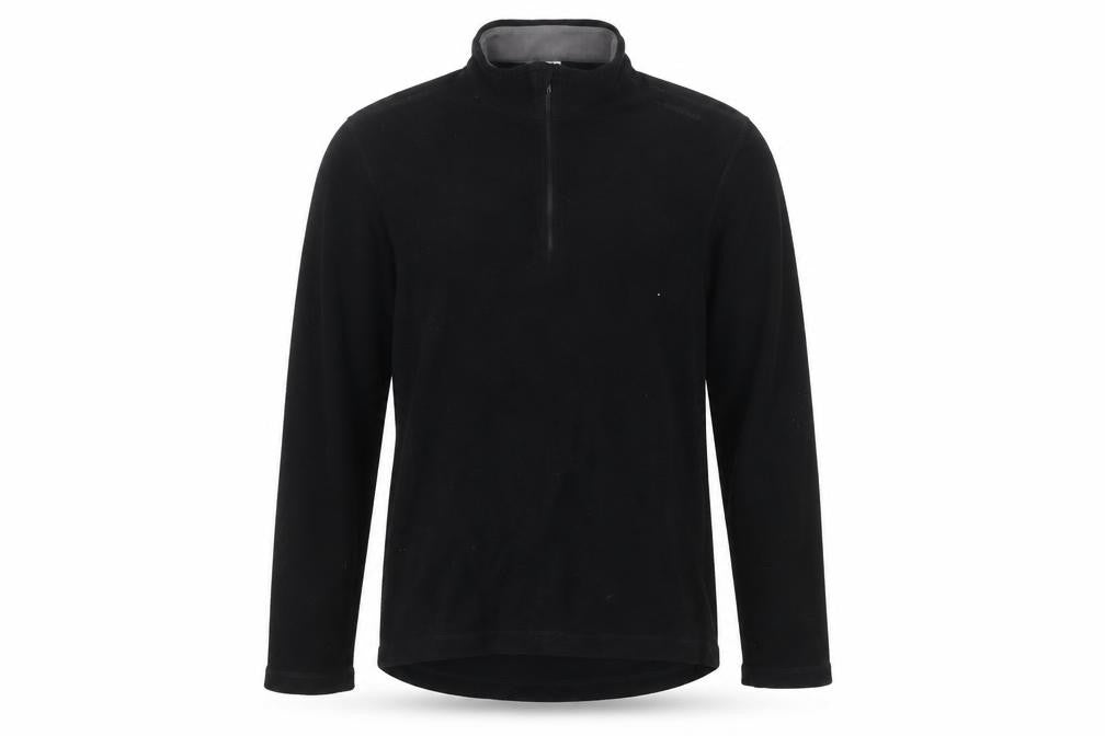 Decathlon Men’s Black Fleece Sweatshirt Size L 1/2 Zip Pullover Outdoor