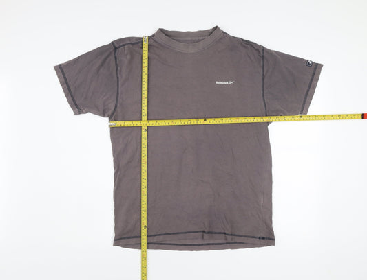 Reebok Men's Grey Small Crew Neck Short Sleeve Cotton T-Shirt