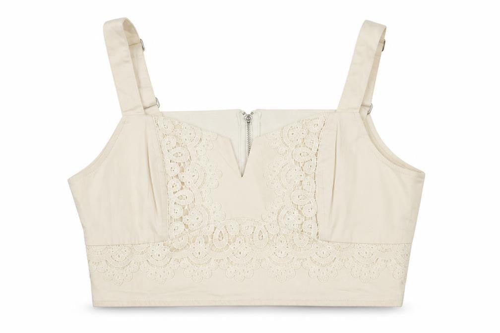 Womens UK Size M GUESS Ivory Cotton Blend Blouse