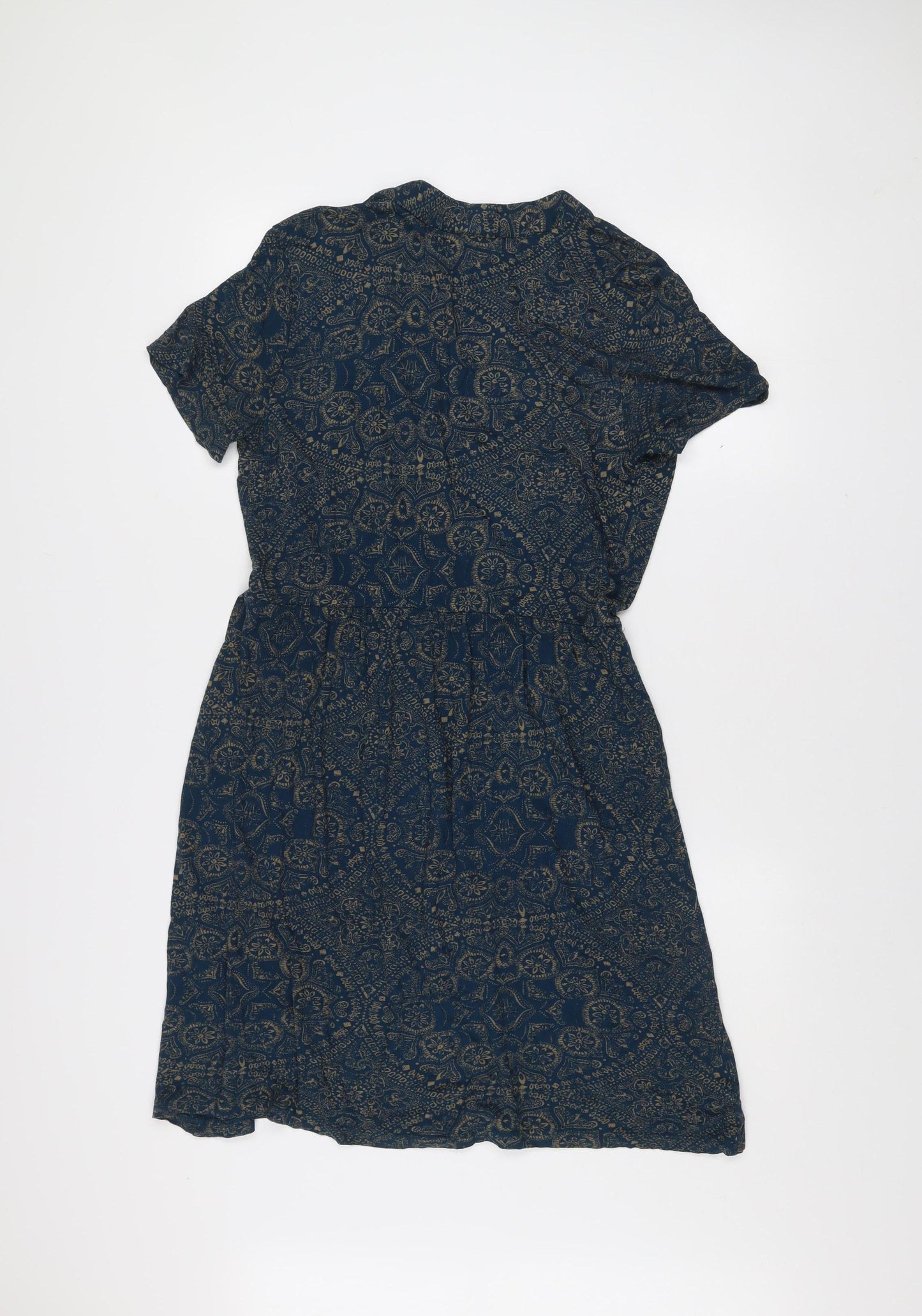 Fat Face Women’s Blue Paisley Wrap Dress Size 12 Viscose Casual Boho