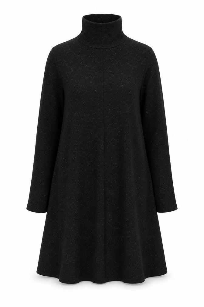 Nine by Savannah Miller Womens Black A-Line Roll Neck Jersey Dress Size 8