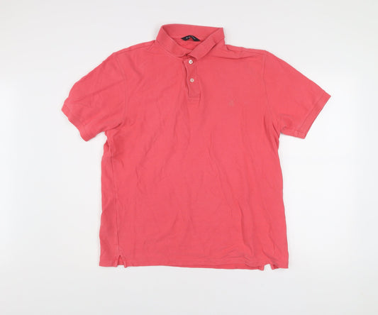 Marks and Spencer Blue Harbour Men’s Pink Cotton Polo Shirt L