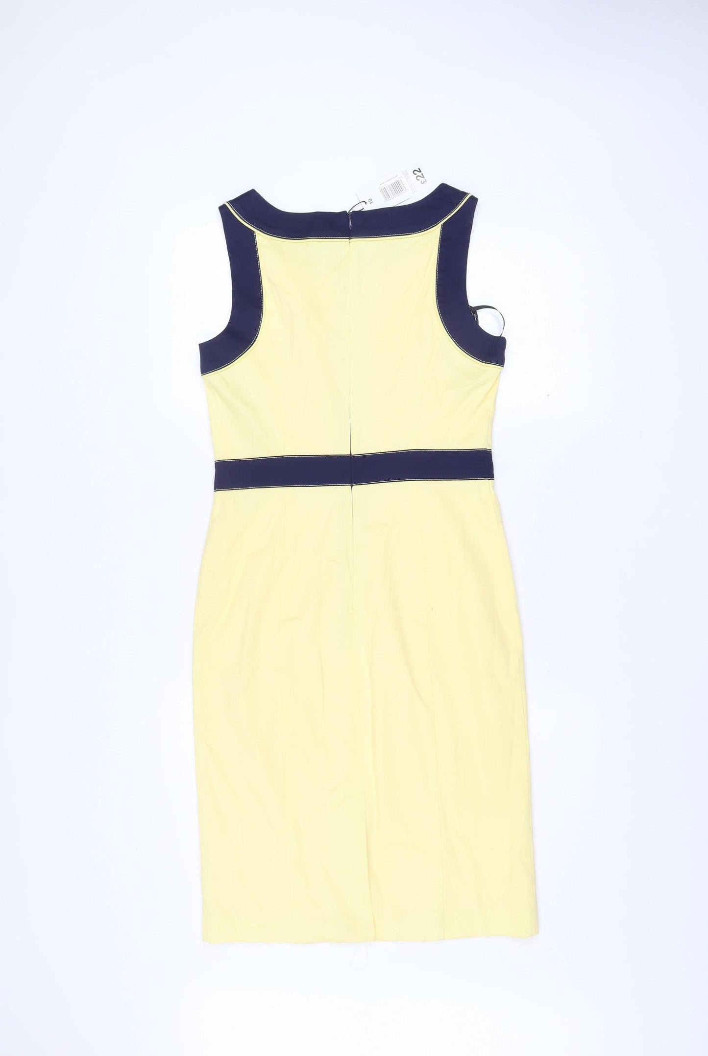 Papaya Women’s Yellow Blue Sheath Knee Length Dress Size 10
