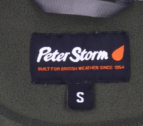 Peter Storm Men’s Green Fleece Pullover Sweatshirt Small Outdoor Hiking