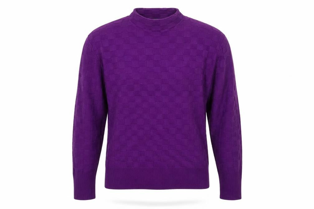 Warehouse Women’s Purple Mock Neck Knit Jumper Size L