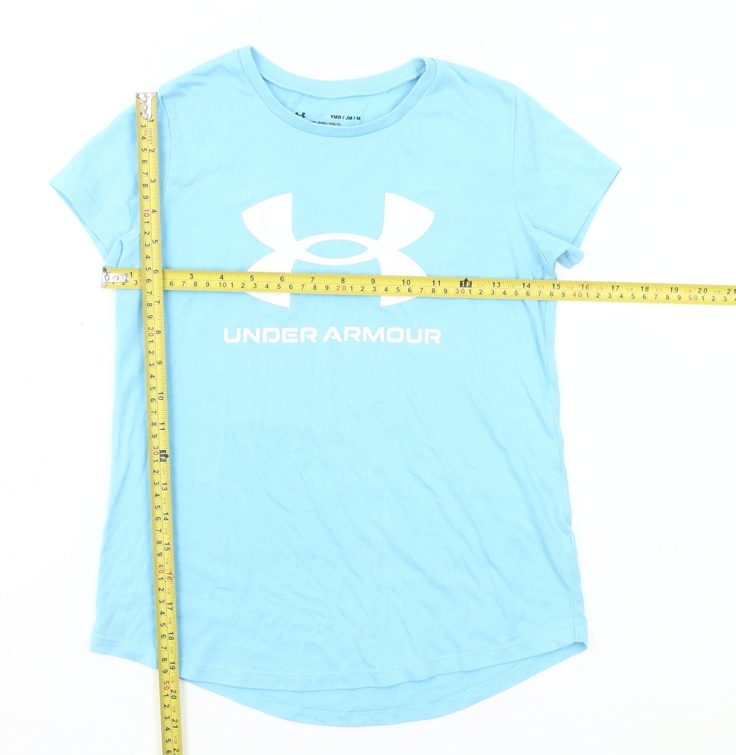 Under Armour Boys Blue Logo T-Shirt Size 10 Years Short Sleeve Activewear