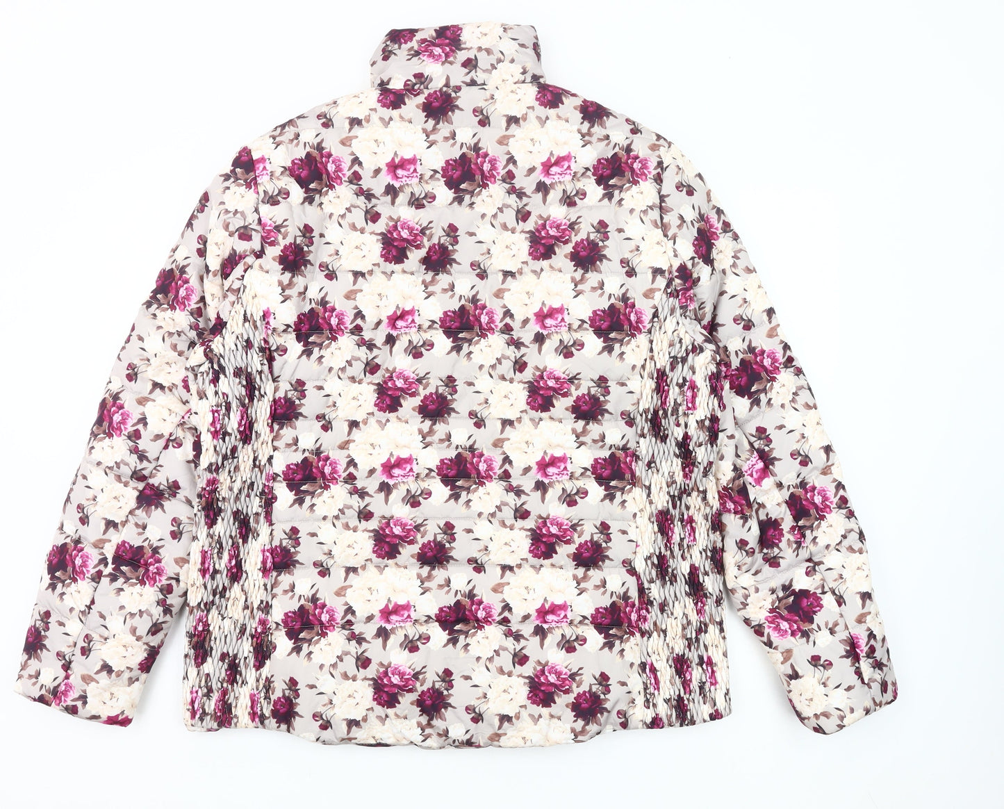 Paco Boutique Womens Multicoloured Floral Puffer Jacket Size 18