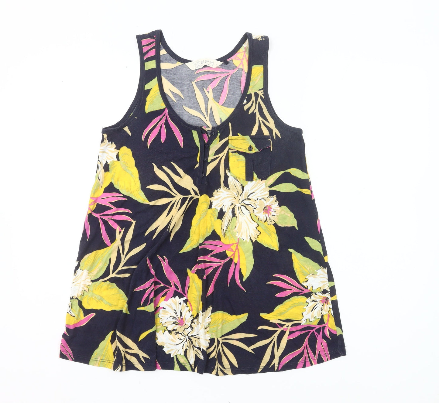 Fat Face Womens Multicoloured Floral Tank Top Size 10 Summer Casual